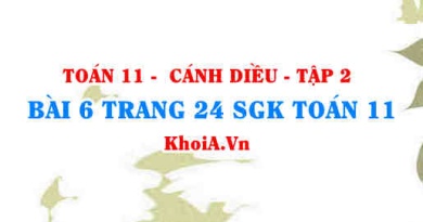 Bài 6 trang 24 Toán 11 tập 2 Cánh Diều